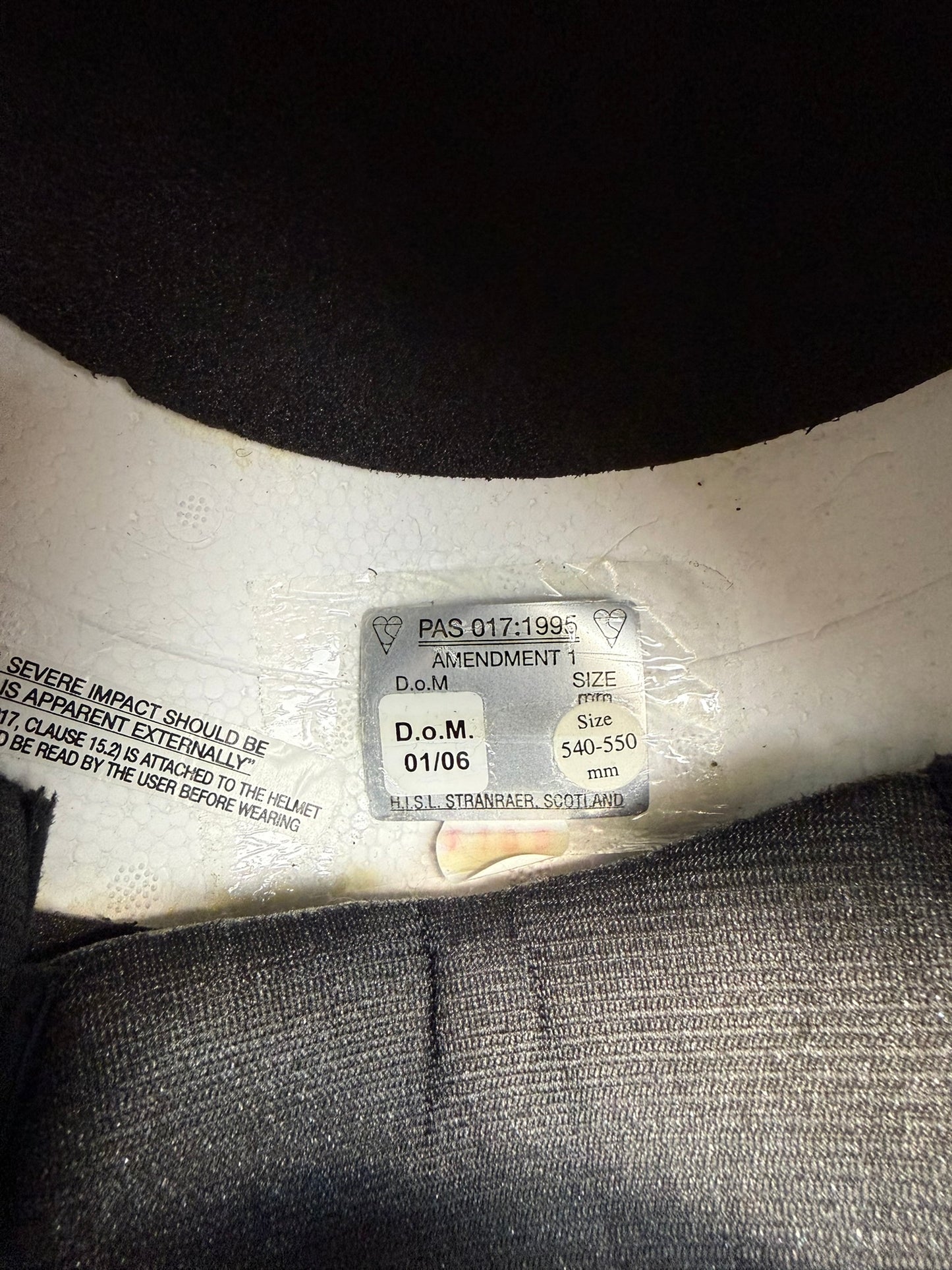 Ex Police Riot Helmet Argus 017T 54-55cm Collectable Display Airsoft Paintball