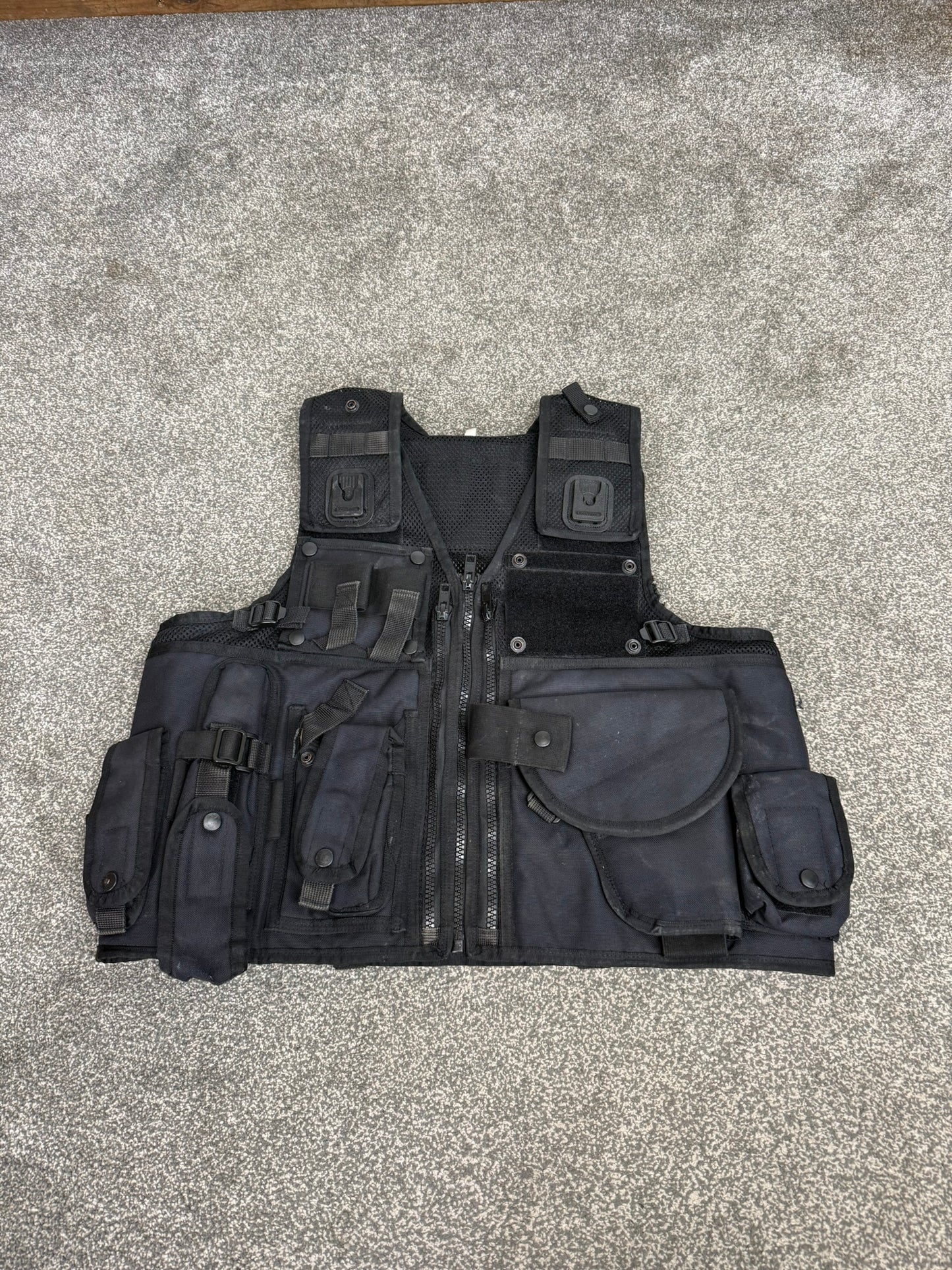 Arktis Black Tactical Vest Ex Police Utility Taser Vest Airsoft Security Patrol - Large