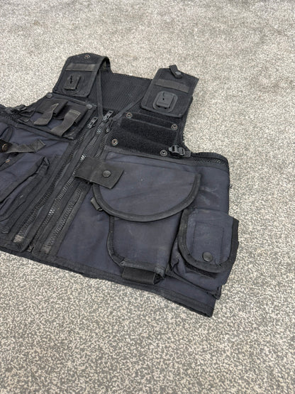 Arktis Black Tactical Vest Ex Police Utility Taser Vest Airsoft Security Patrol - Large