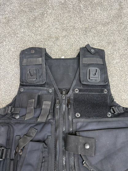 Arktis Black Tactical Vest Ex Police Utility Taser Vest Airsoft Security Patrol - Large
