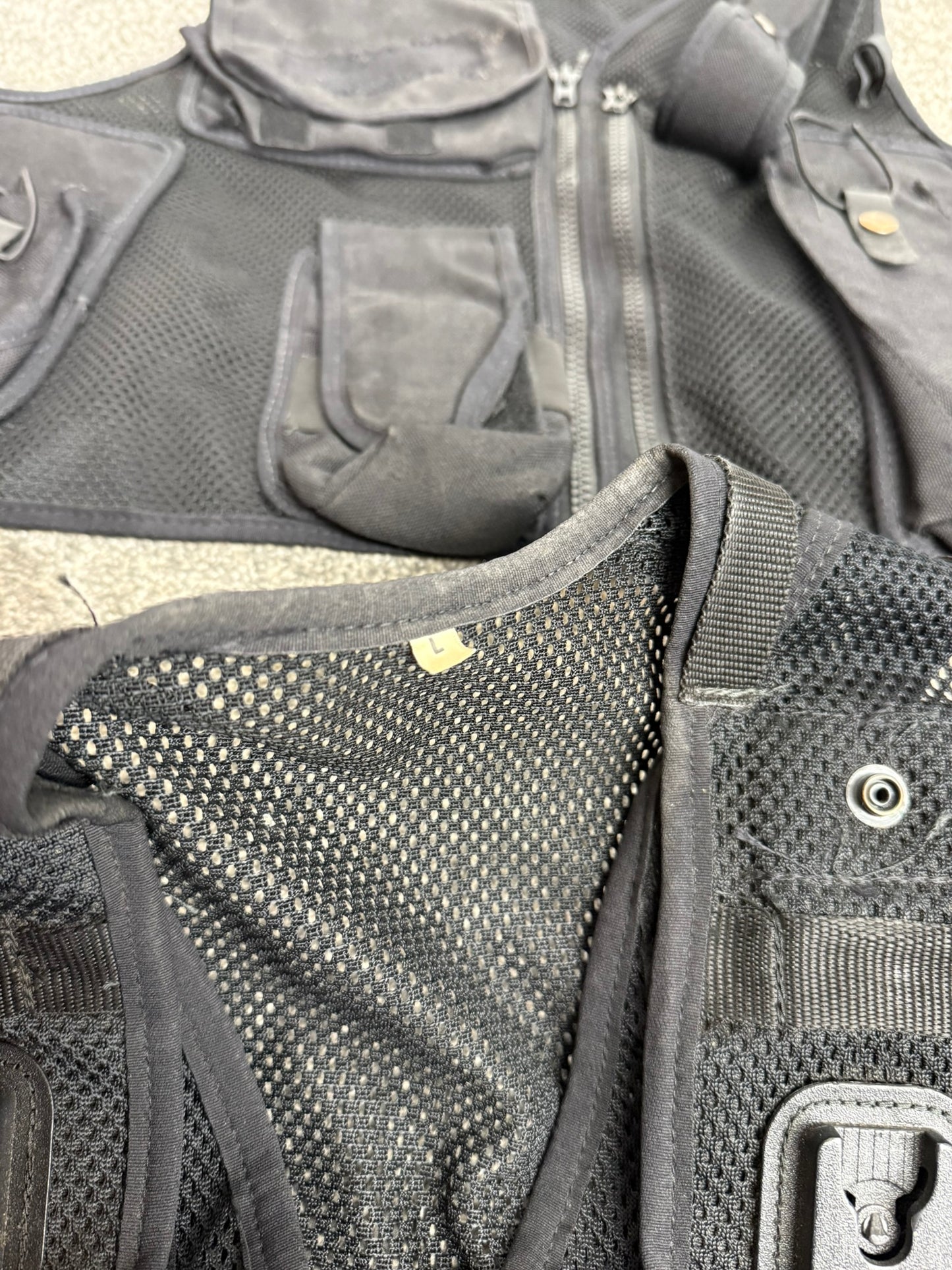 5x Ex Police Black Utility Tac Vest Job Lot Security Equipment Patrol Vests