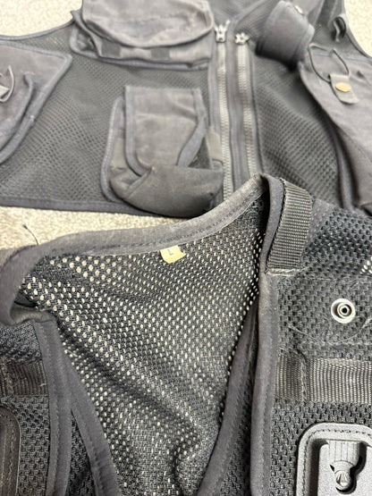 5x Ex Police Black Utility Tac Vest Job Lot Security Equipment Patrol Vests