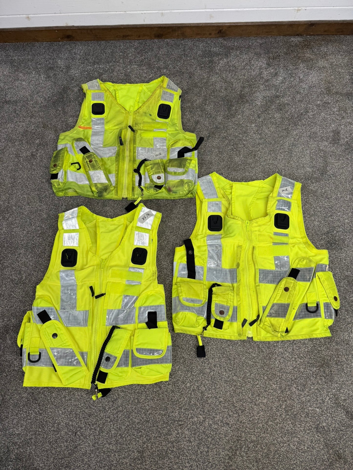 3x Ex Police Hi Vis Utility Tac Vest Job Lot Security Equipment Patrol Vests
