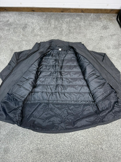 Ex Police Black Waterproof Jacket Quilted BADGED - Large Collector Display Film / TV Uniform