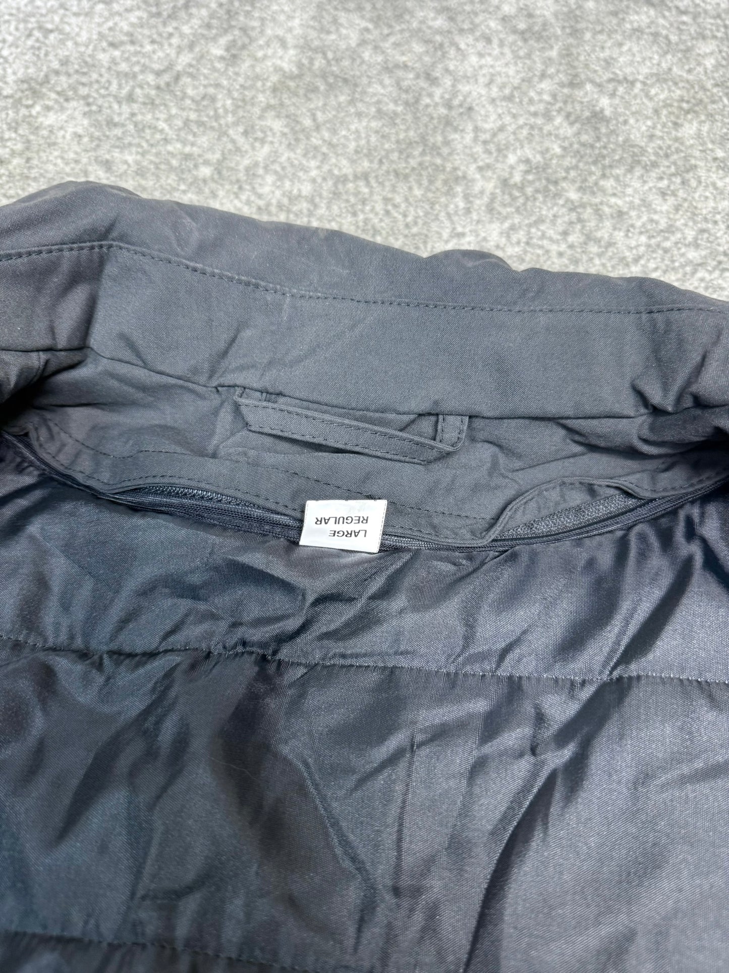 Ex Police Black Waterproof Jacket Quilted BADGED - Large Collector Display Film / TV Uniform