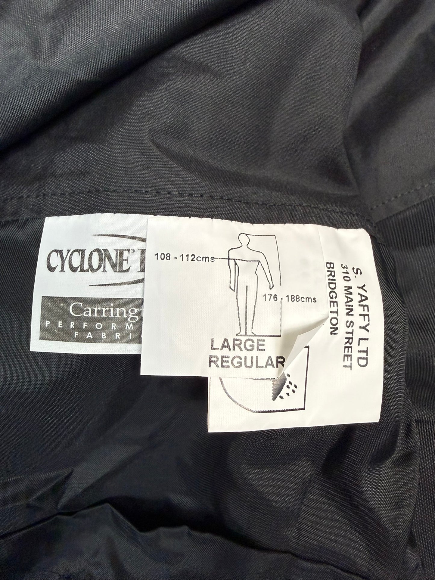 Ex Police Black Waterproof Jacket Quilted BADGED - Large Collector Display Film / TV Uniform