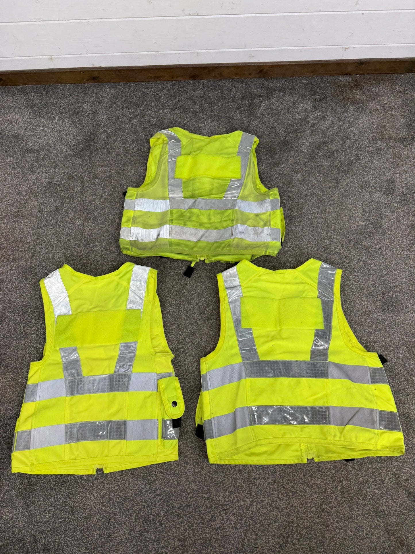 3x Ex Police Hi Vis Utility Tac Vest Job Lot Security Equipment Patrol Vests