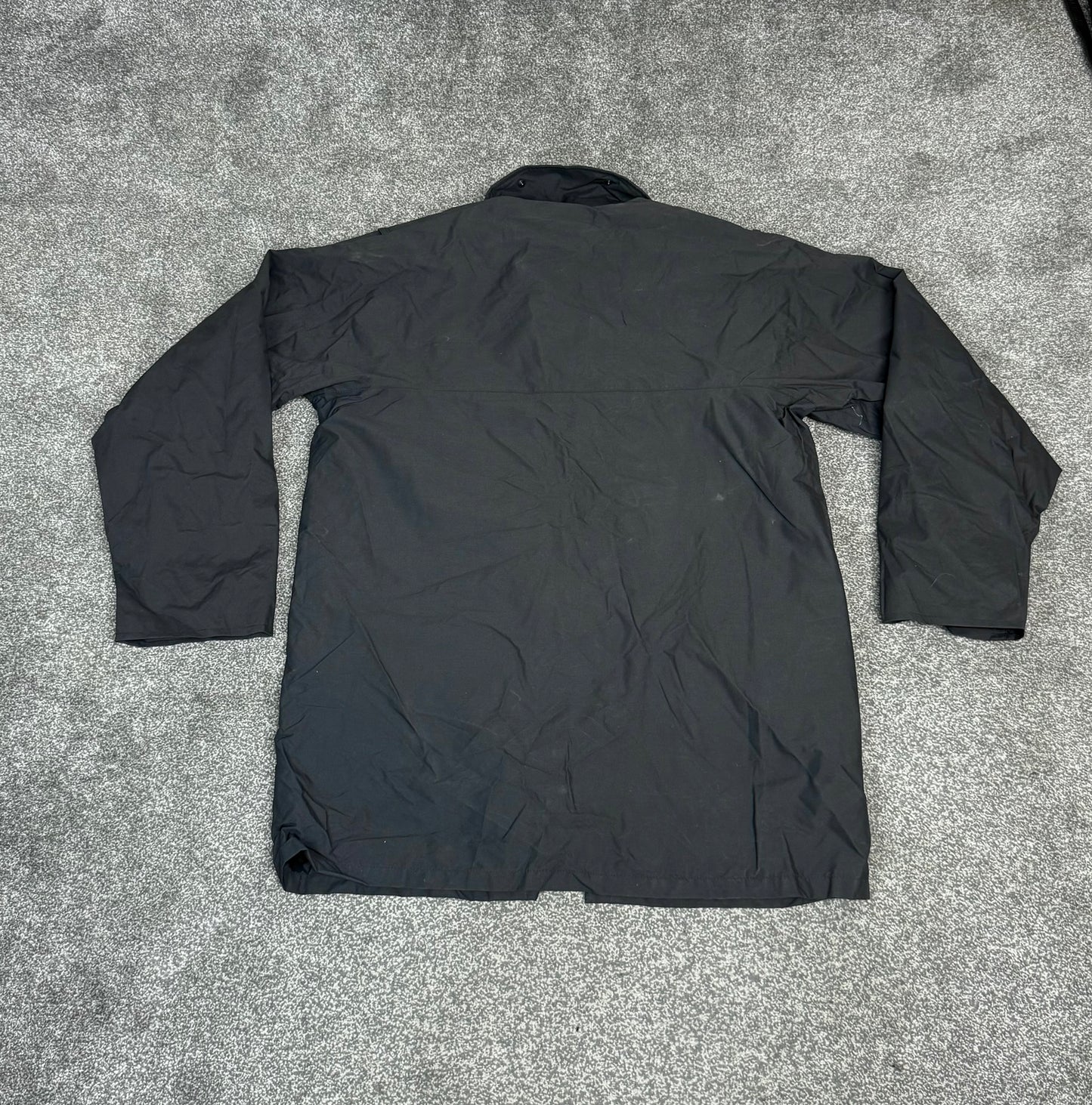 Ex Police Black Waterproof Jacket Quilted BADGED - Large Collector Display Film / TV Uniform