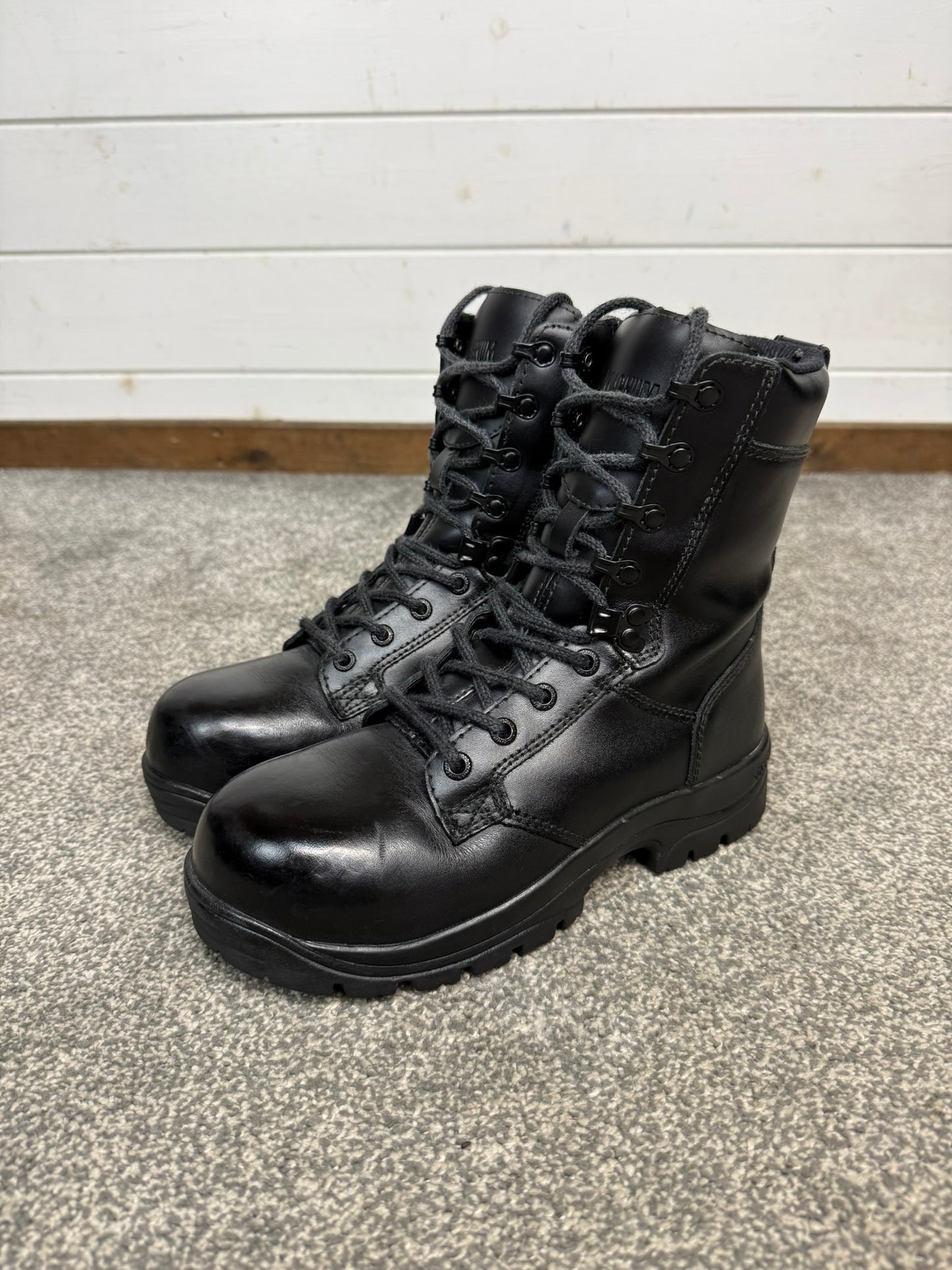Ex Police Magnum Elite Shield Combat Boots Black Leather UK 5 Security Patrol Work