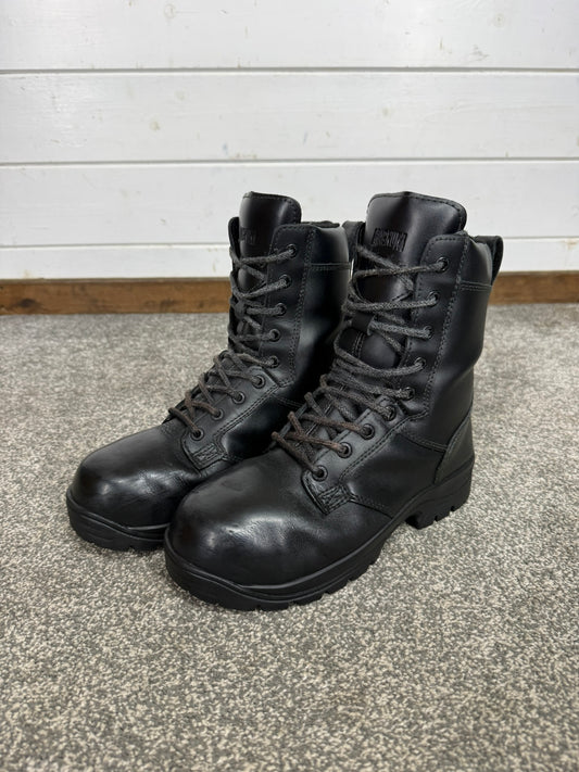 Ex Police Magnum Elite Shield Met Combat Boots Black Leather UK 5 Security Work