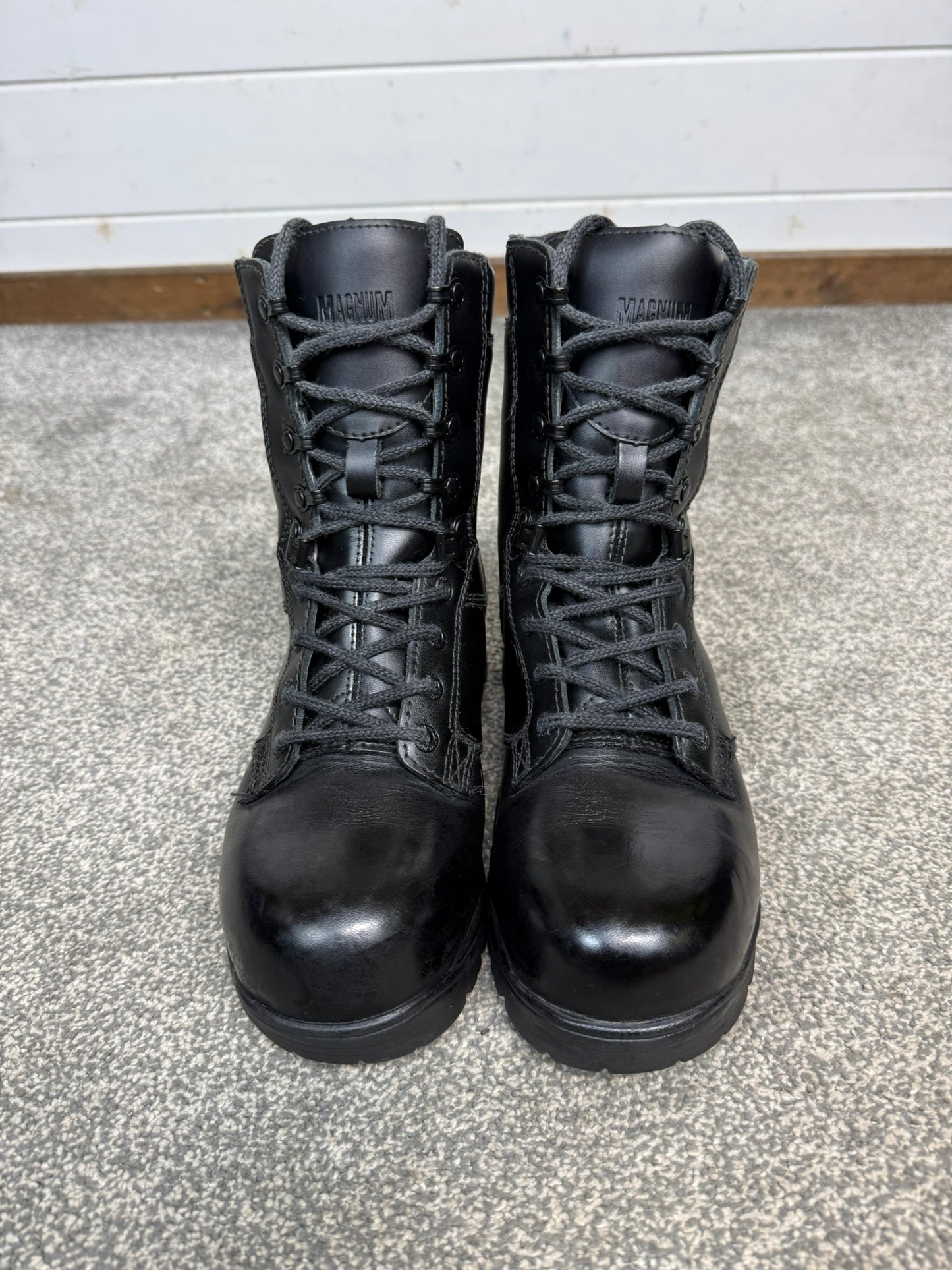 Ex Police Magnum Elite Shield Combat Boots Black Leather UK 5 Security Patrol Work