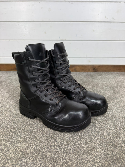 Ex Police Magnum Elite Shield Met Combat Boots Black Leather UK 5 Security Work