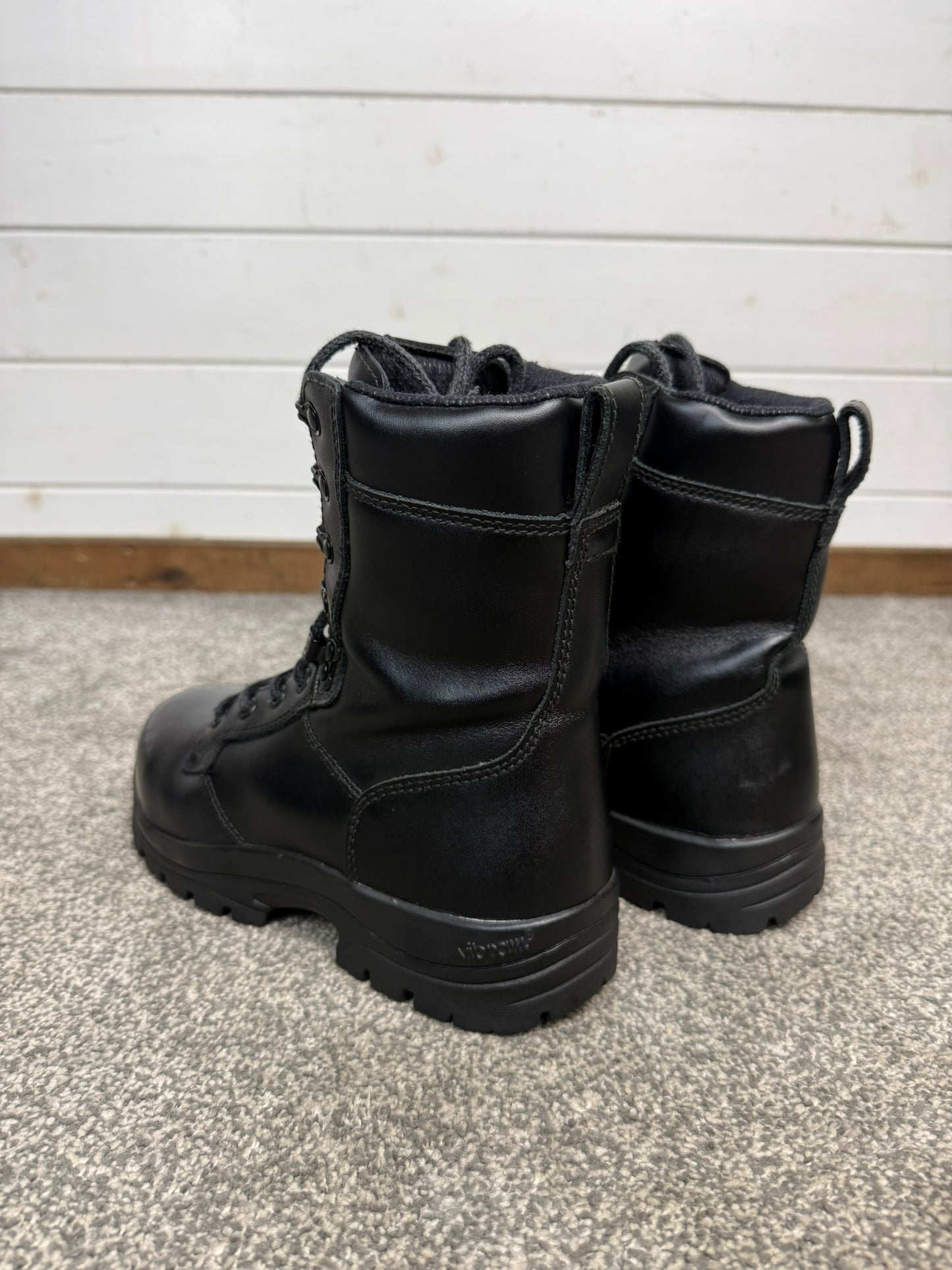 Ex Police Magnum Elite Shield Combat Boots Black Leather UK 5 Security Patrol Work
