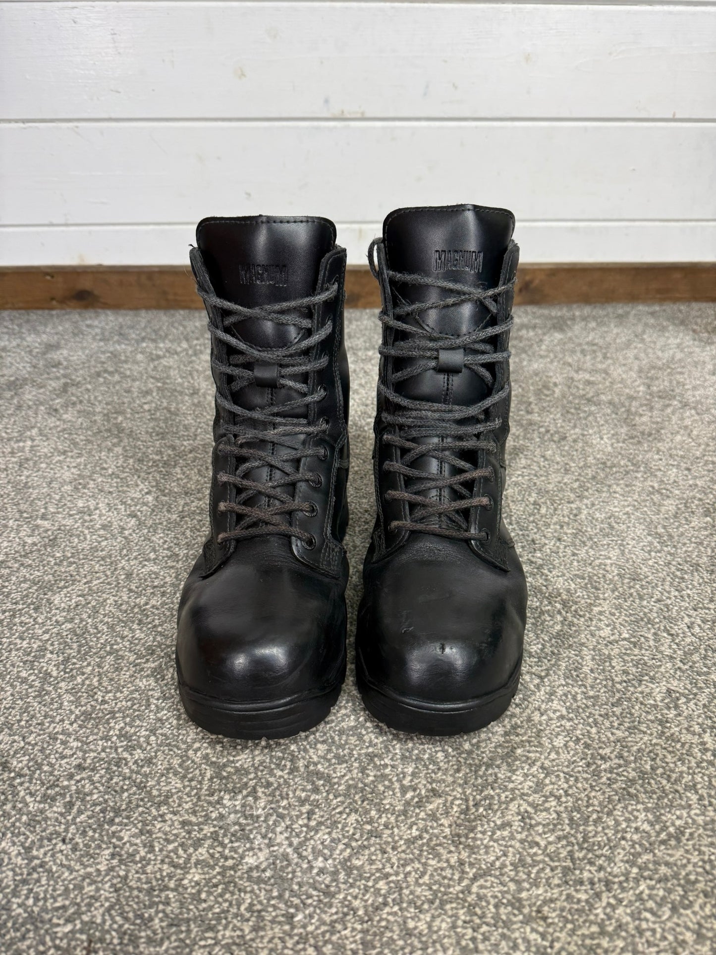 Ex Police Magnum Elite Shield Met Combat Boots Black Leather UK 5 Security Work