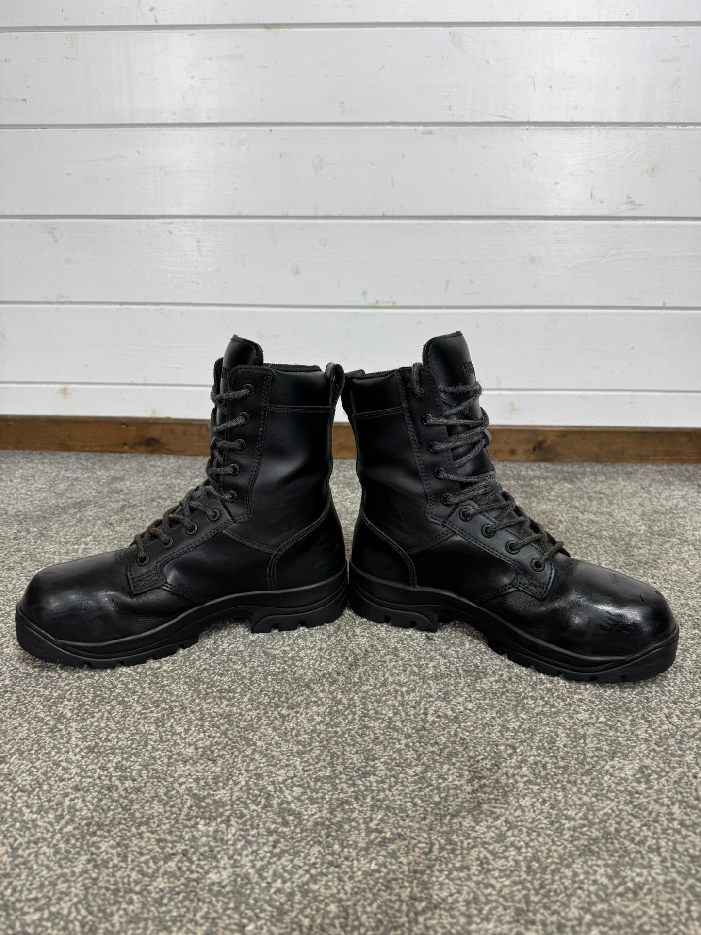 Ex Police Magnum Elite Shield Met Combat Boots Black Leather UK 5 Security Work