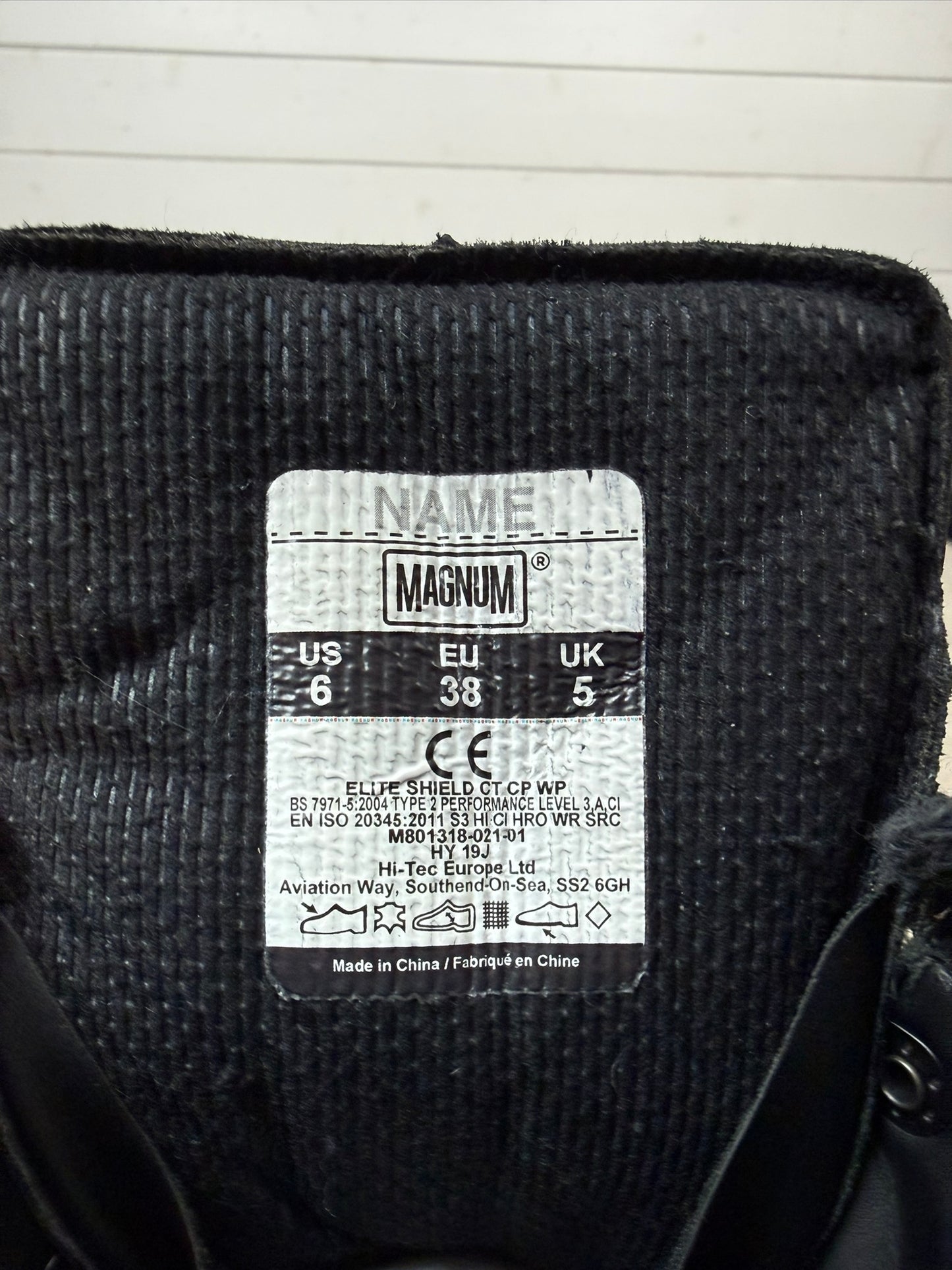 Ex Police Magnum Elite Shield Combat Boots Black Leather UK 5 Security Patrol Work