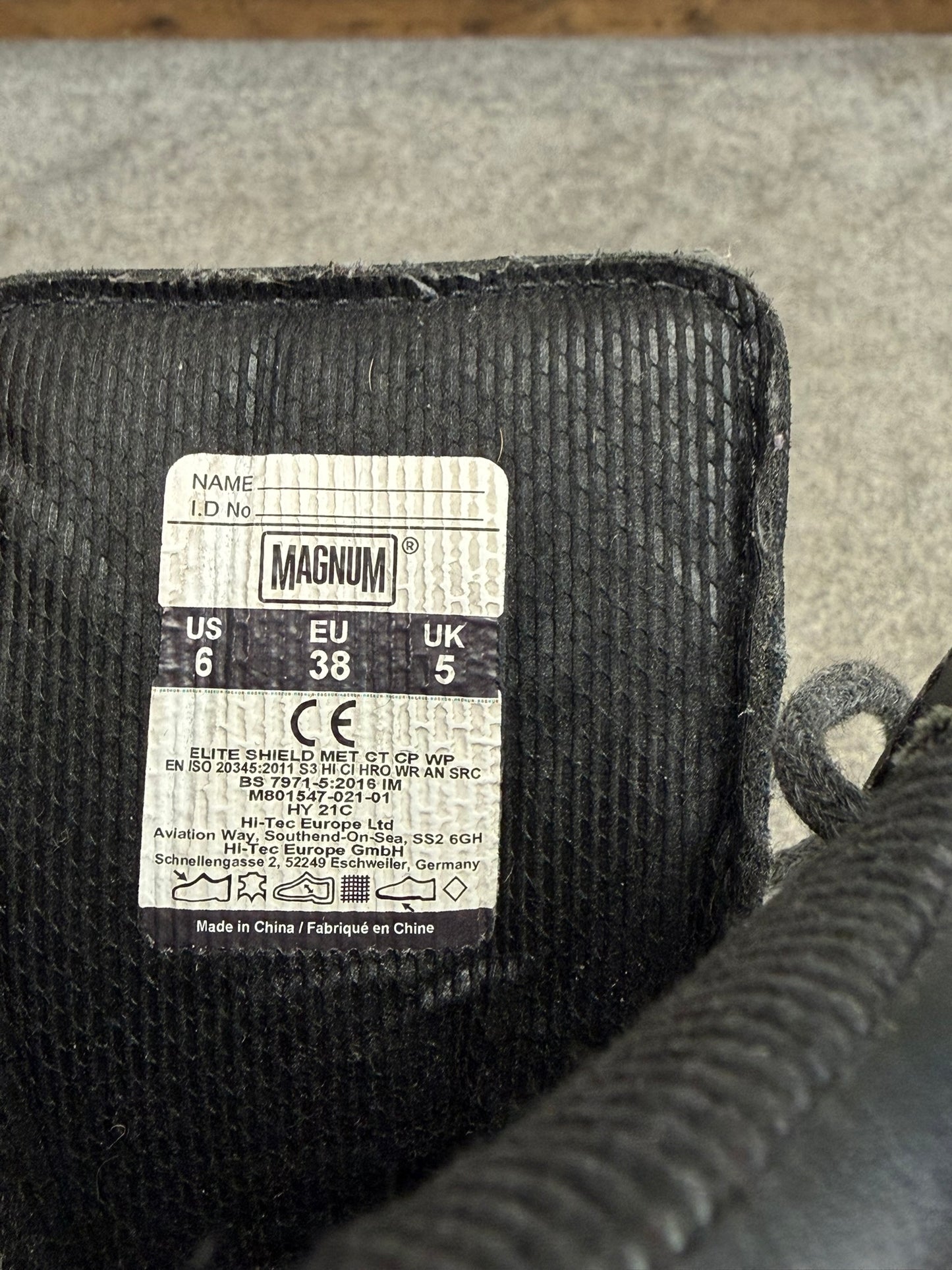 Ex Police Magnum Elite Shield Met Combat Boots Black Leather UK 5 Security Work