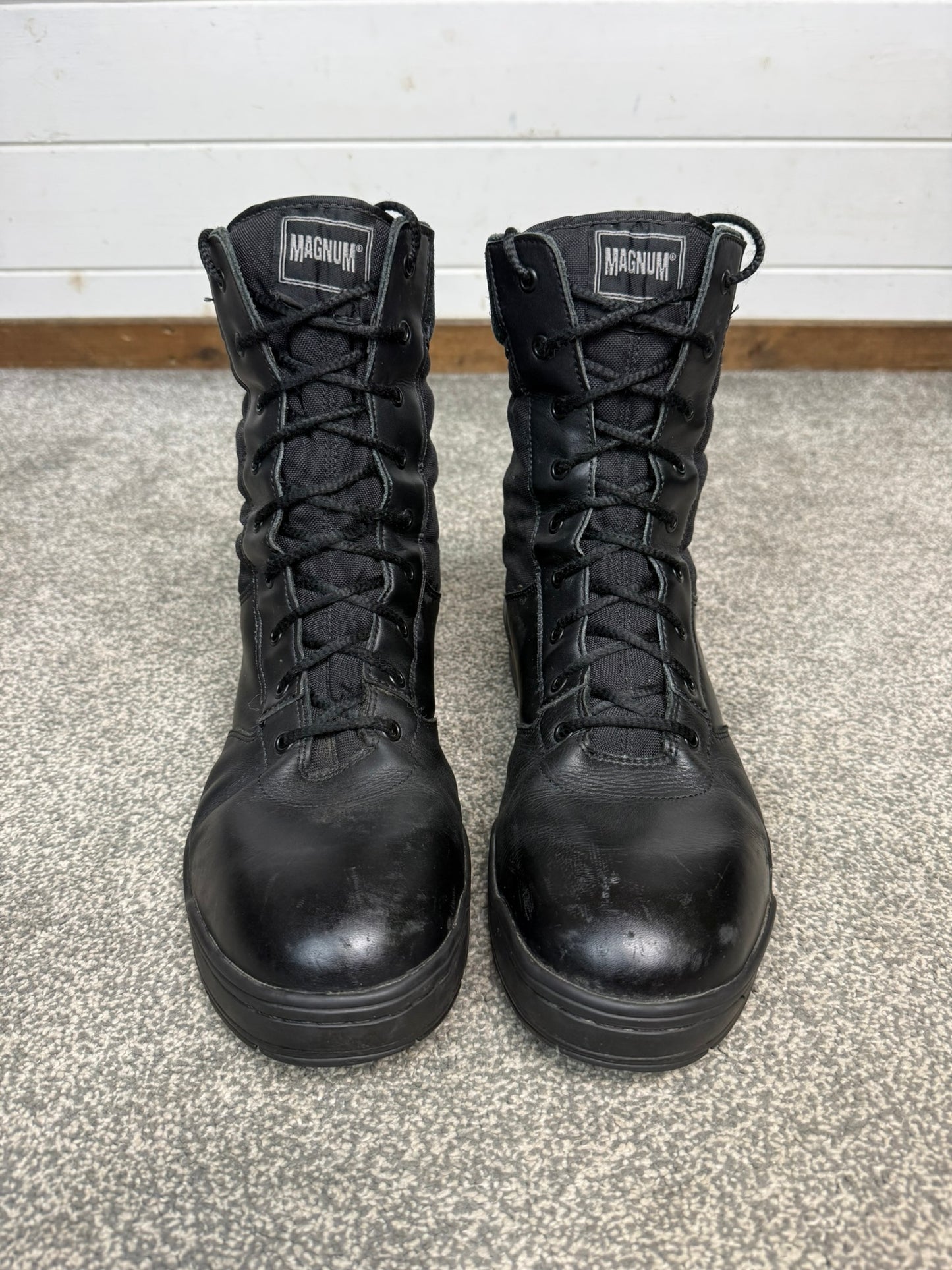 Ex Police Magnum Classic CEN Leather Combat Boots UK 12 Security Patrol Work Boots