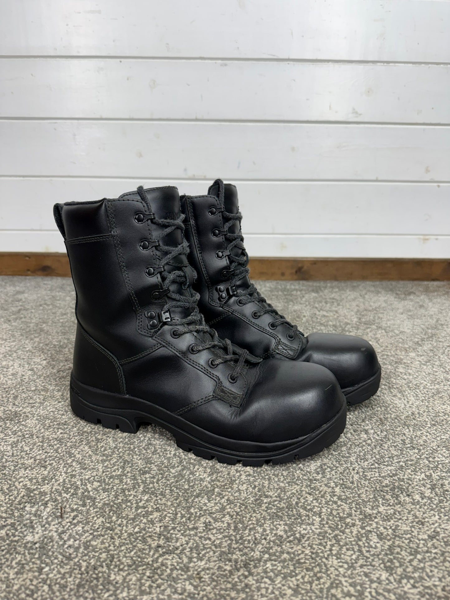 Magnum Elite Shield Met Black Leather Combat Boots UK 10 Ex Police Security Work