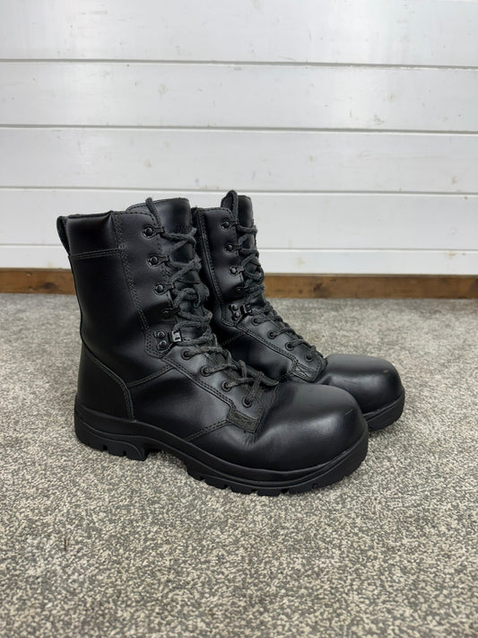 Magnum Elite Shield Met Black Leather Combat Boots UK 10 Ex Police Security Work