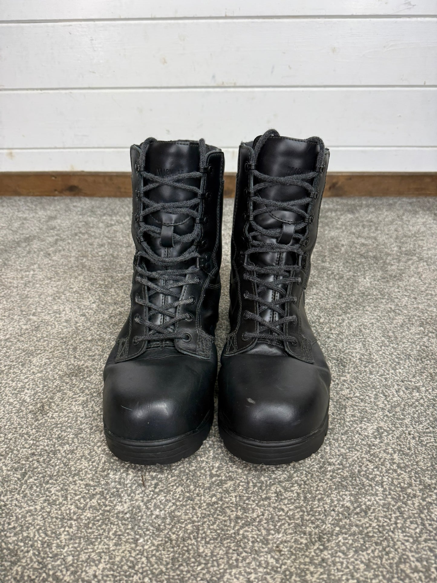 Magnum Elite Shield Met Black Leather Combat Boots UK 10 Ex Police Security Work