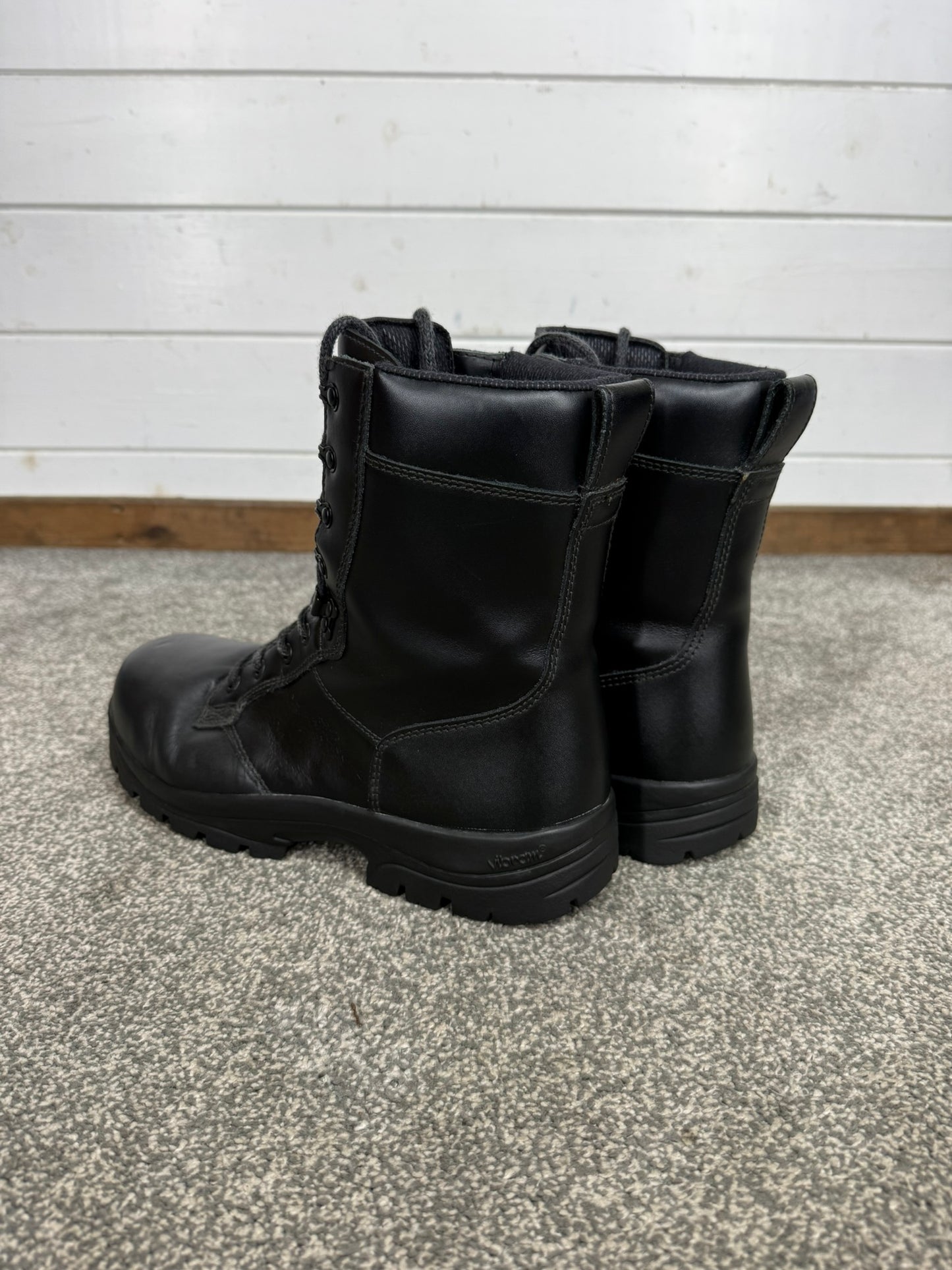 Magnum Elite Shield Met Black Leather Combat Boots UK 10 Ex Police Security Work