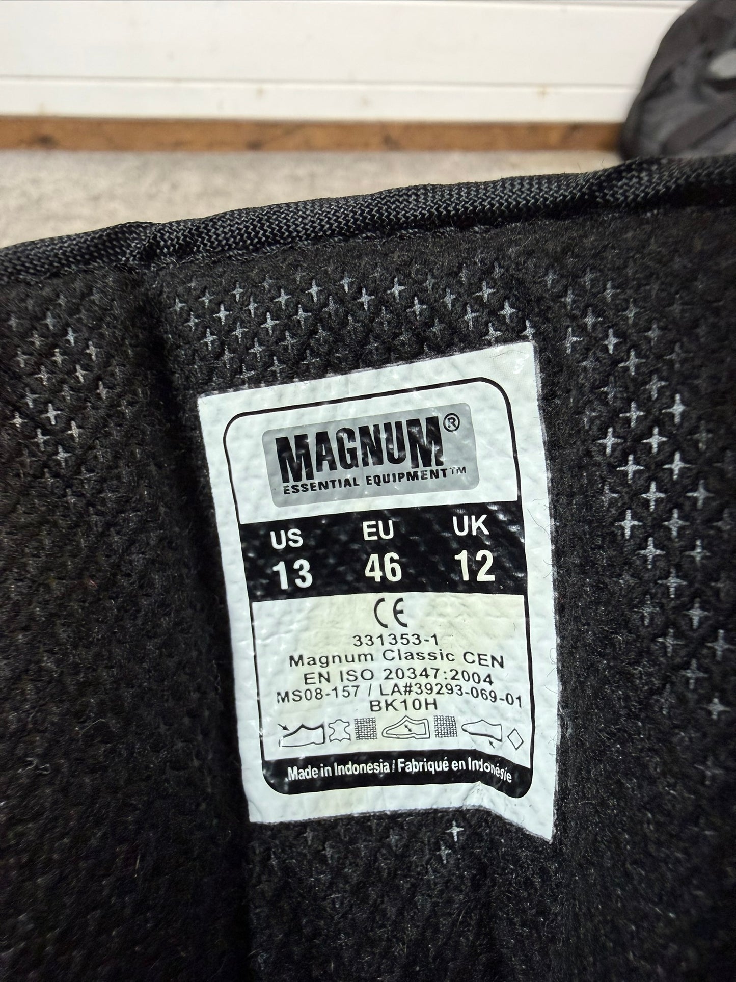 Ex Police Magnum Classic CEN Leather Combat Boots UK 12 Security Patrol Work Boots