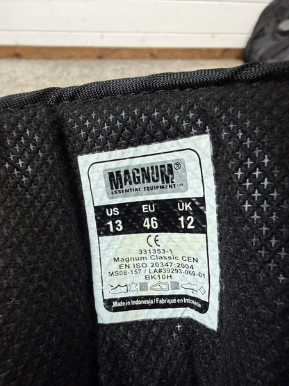 Ex Police Magnum Classic CEN Leather Combat Boots UK 12 Security Patrol Work Boots