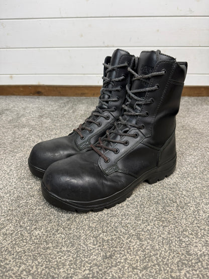 Magnum Elite Shield Met Black Leather Combat Boots UK 9 Ex Police Security Work
