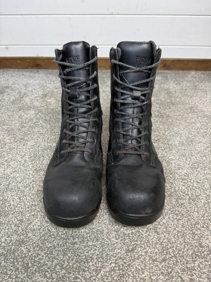 Magnum Elite Shield Met Black Leather Combat Boots UK 9 Ex Police Security Work
