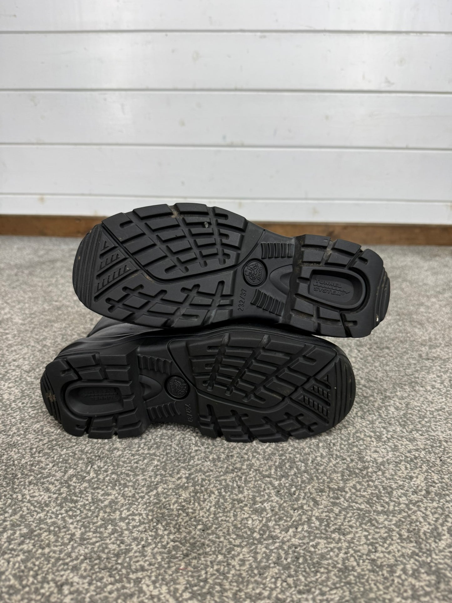 Ex Police Black Leather Boots Bata Industrials Safety Steel Toe UK4