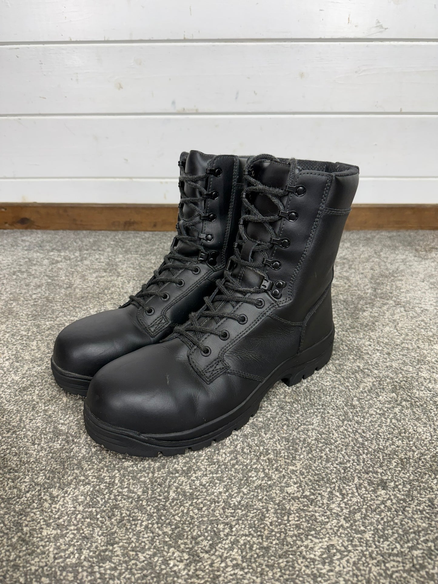 Ex Police Magnum Elite Shield Combat Boots Black Leather UK 10.5 Security Work