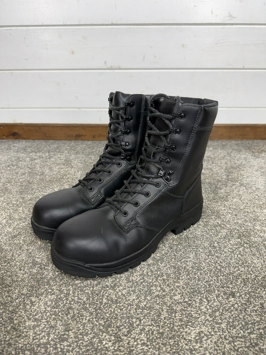 Ex Police Magnum Elite Shield Combat Boots Black Leather UK 10.5 Security Work