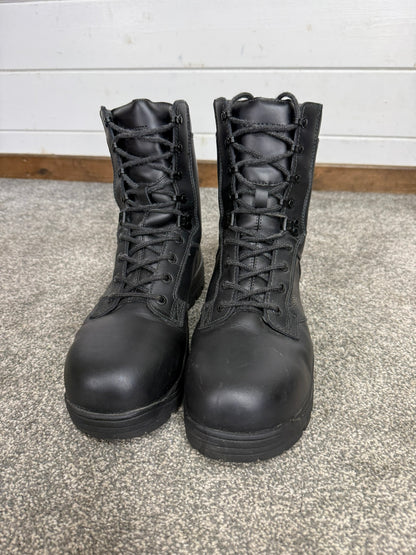 Ex Police Magnum Elite Shield Combat Boots Black Leather UK 10.5 Security Work