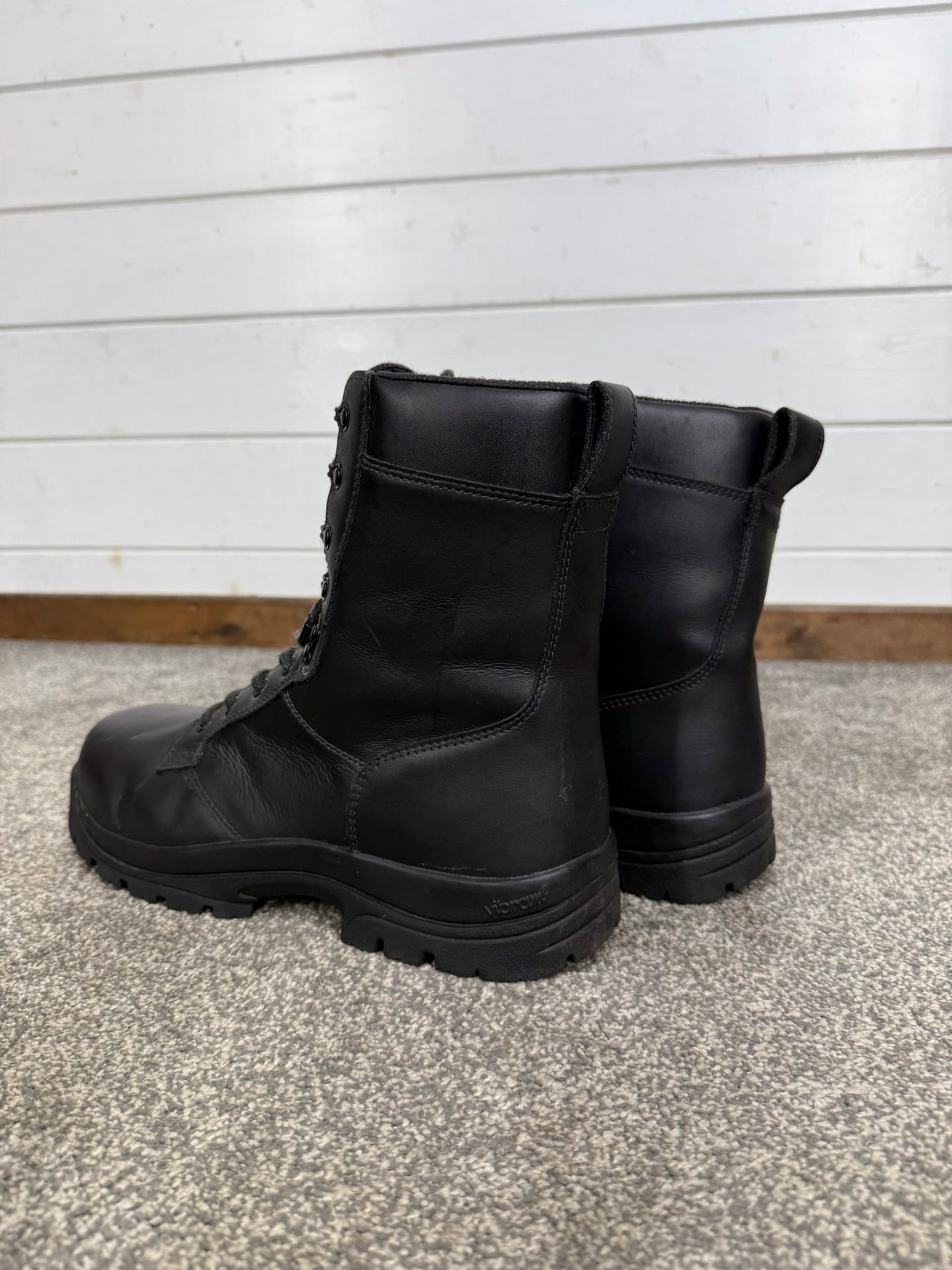Ex Police Magnum Elite Shield Combat Boots Black Leather UK 10.5 Security Work