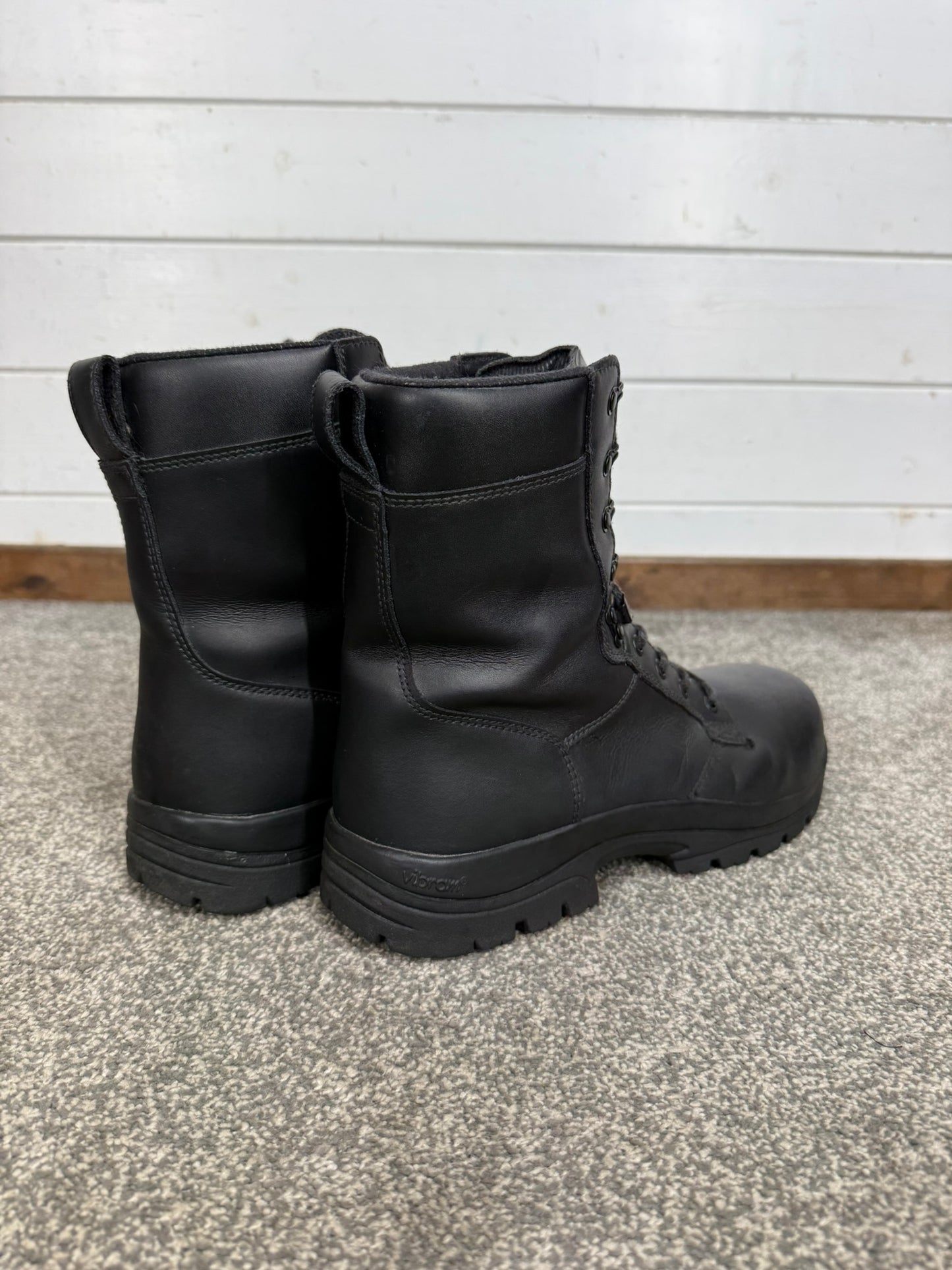 Ex Police Magnum Elite Shield Combat Boots Black Leather UK 10.5 Security Work