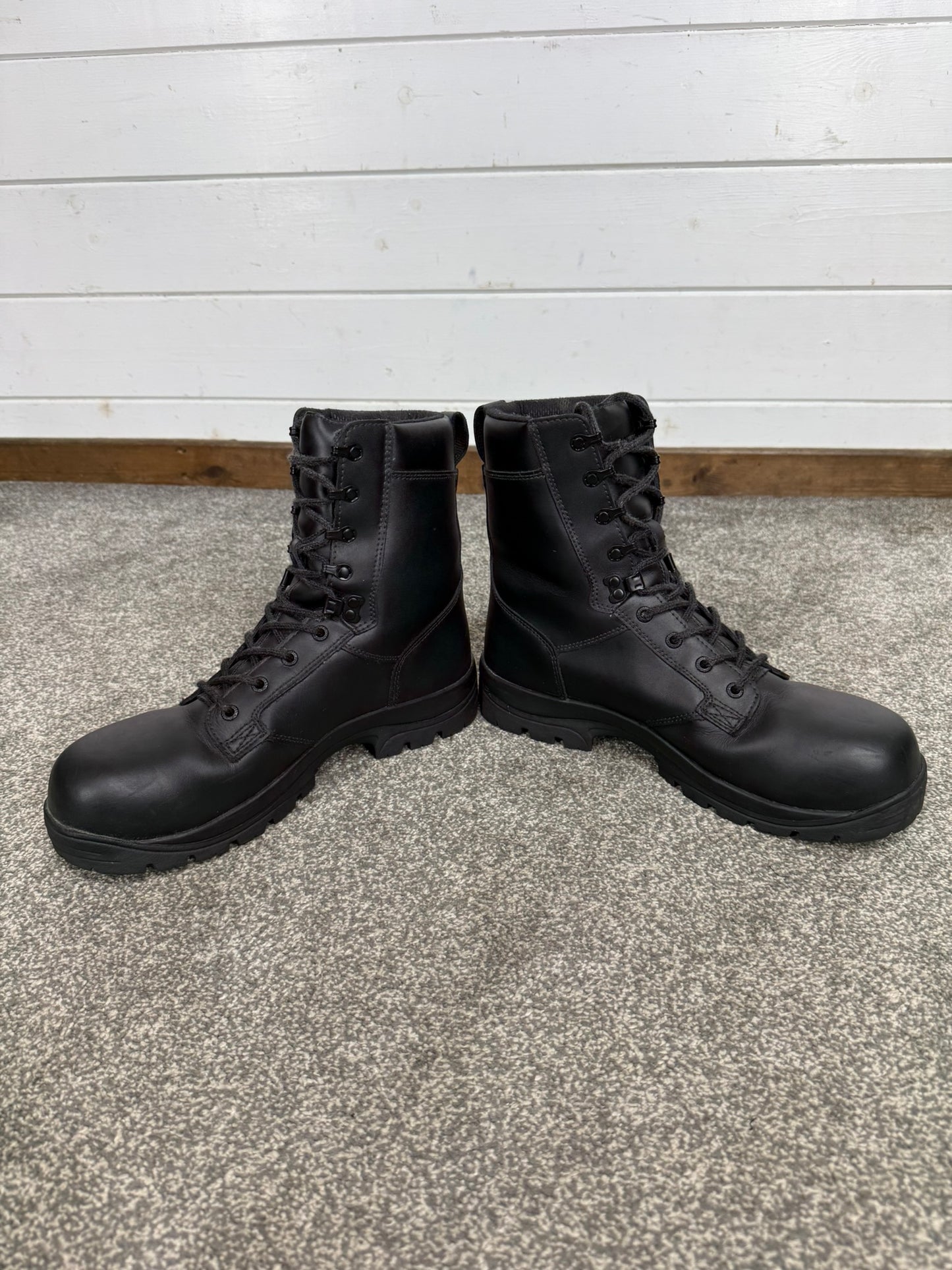 Ex Police Magnum Elite Shield Combat Boots Black Leather UK 10.5 Security Work