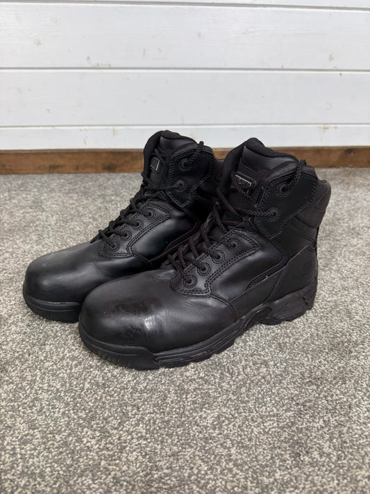 Magnum Stealth Force 6.0 Combat Boots Black Leather UK 8 Ex Police Security