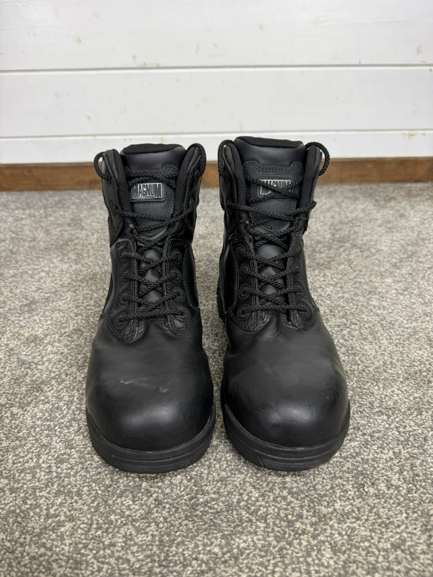 Magnum Stealth Force 6.0 Combat Boots Black Leather UK 8 Ex Police Security