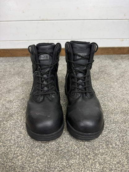 Magnum Stealth Force 6.0 Combat Boots Black Leather UK 8 Ex Police Security