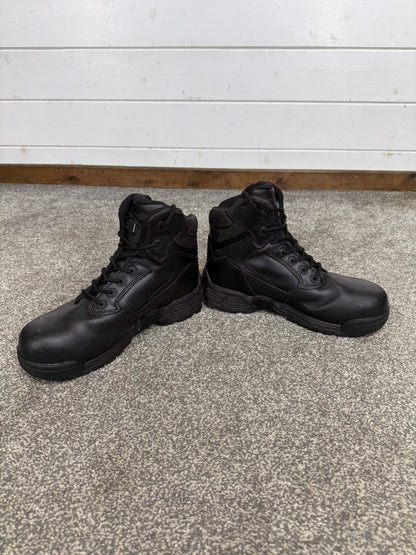 Magnum Stealth Force 6.0 Combat Boots Black Leather UK 8 Ex Police Security