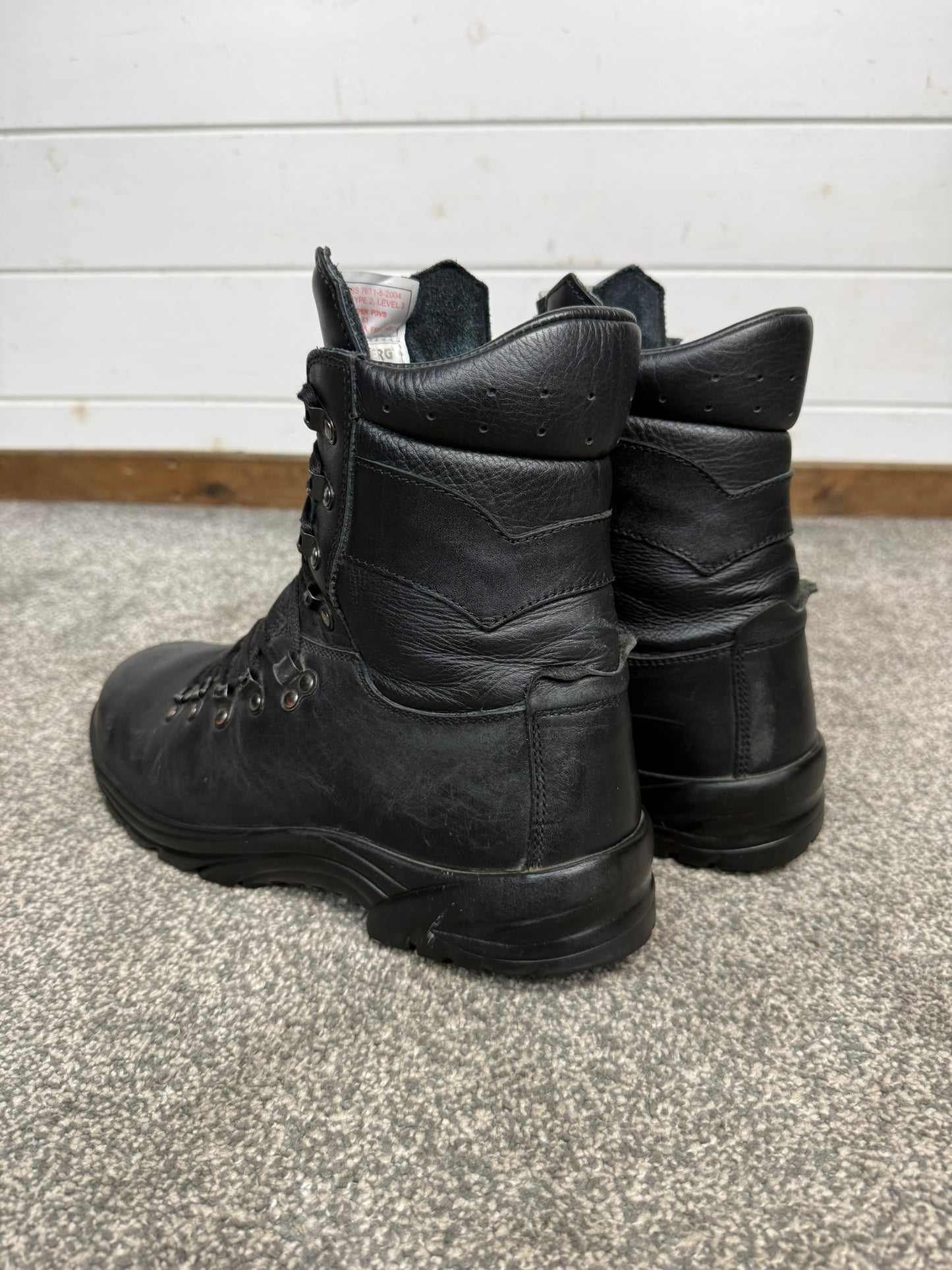 Altberg Peacekeeper P3 VS Black Leather Safety Combat Boots Size UK 8