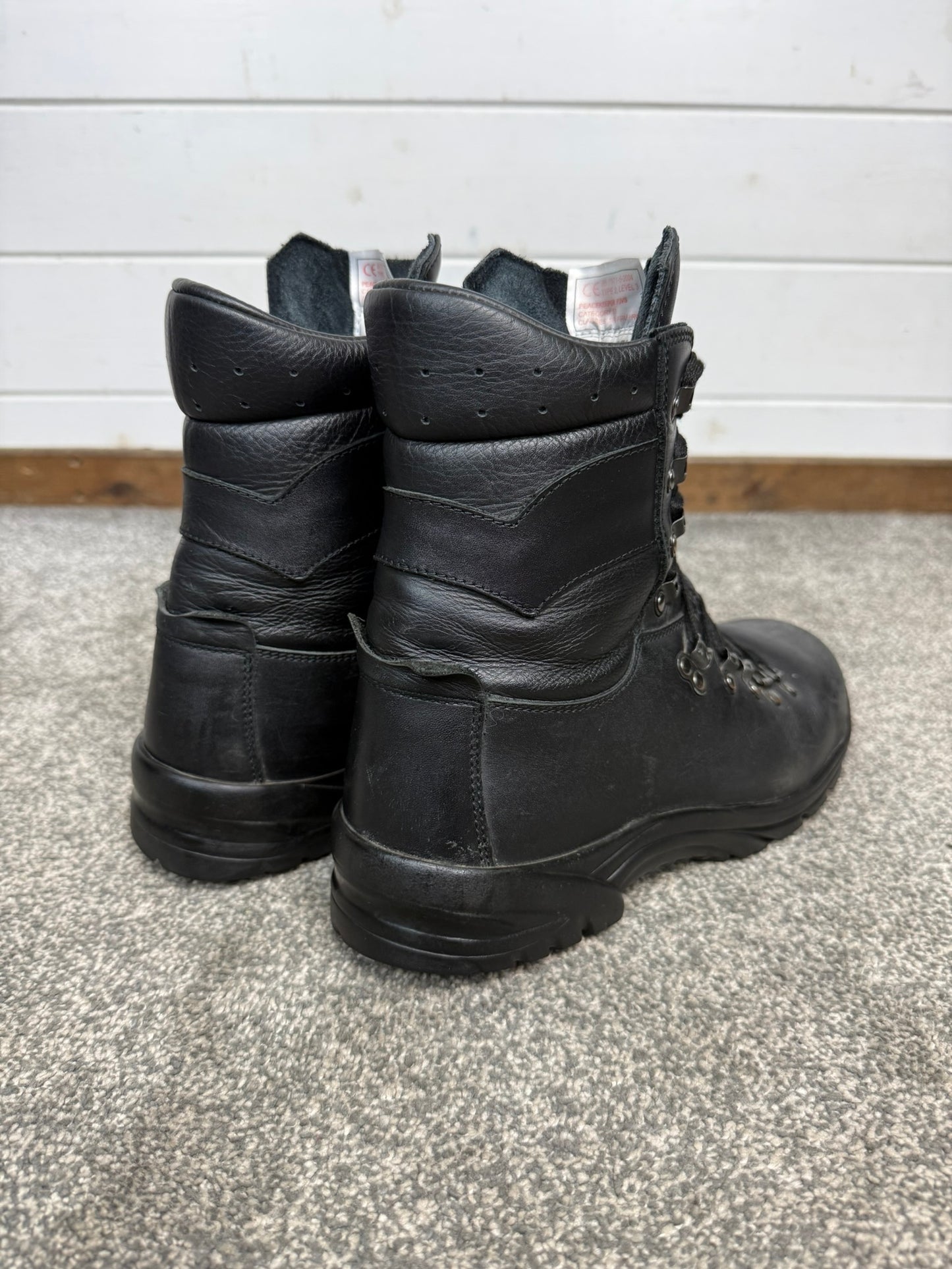 Altberg Peacekeeper P3 VS Black Leather Safety Combat Boots Size UK 8
