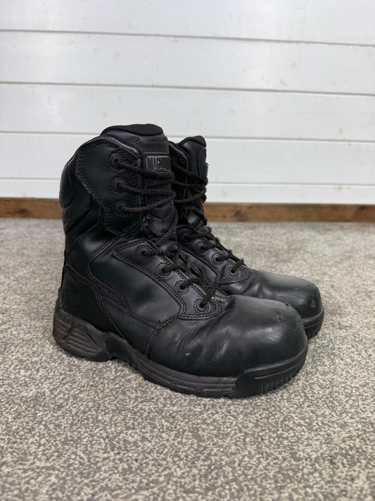 Magnum Stealth Force 8.0 Combat Boots Black Leather UK 4 Ex Police Security