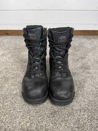 Magnum Stealth Force 8.0 Combat Boots Black Leather UK 4 Ex Police Security