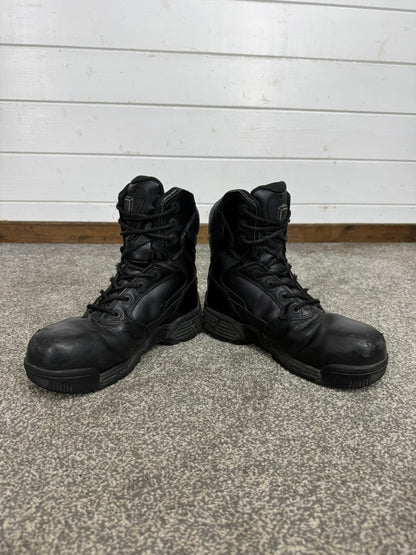 Magnum Stealth Force 8.0 Combat Boots Black Leather UK 4 Ex Police Security
