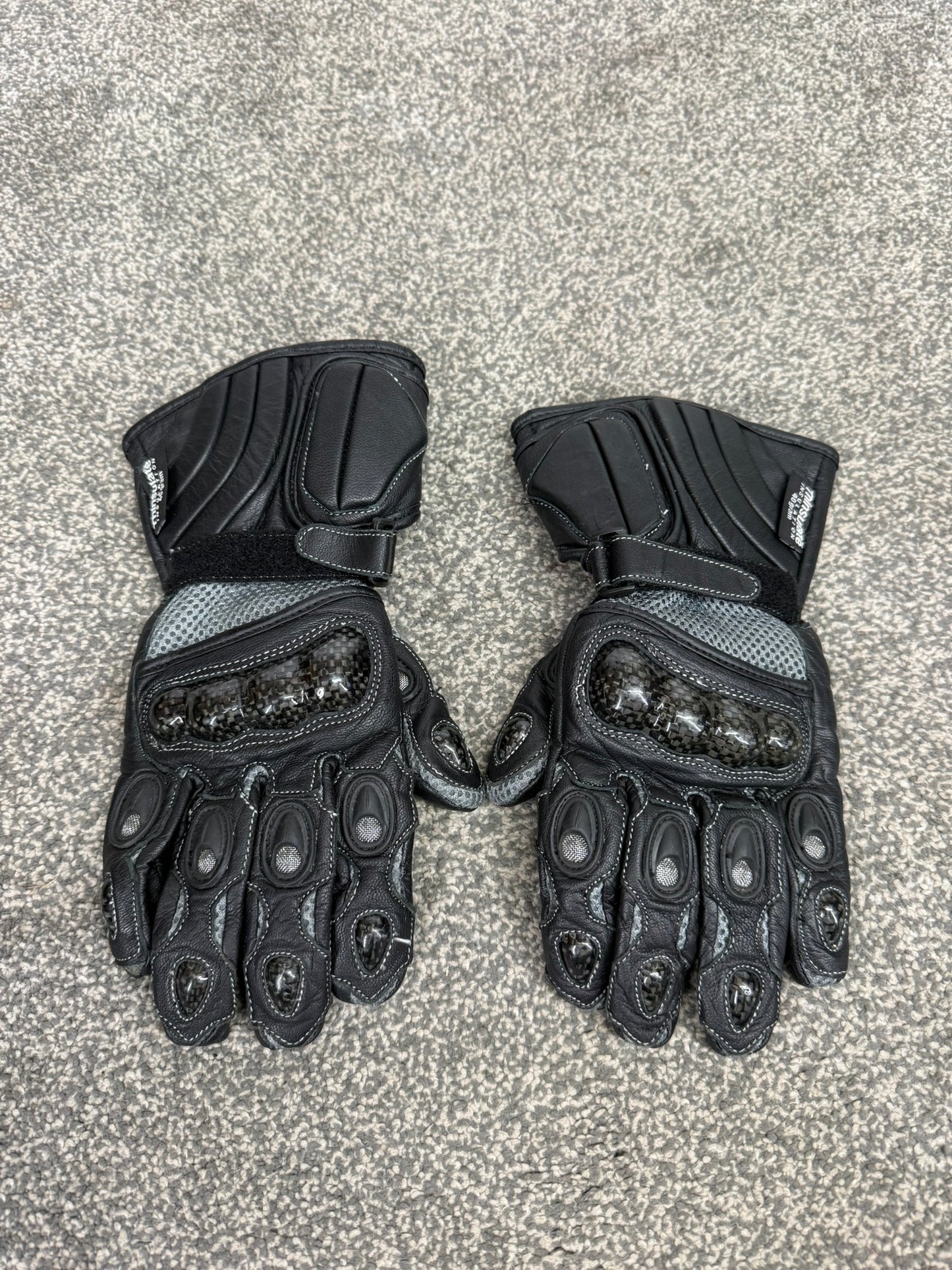 Crane Leather Motorcycle Gloves Thinsulate - Small