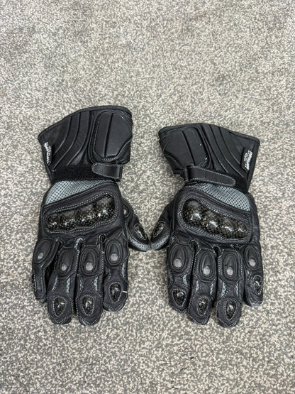 Crane Leather Motorcycle Gloves Thinsulate - Small