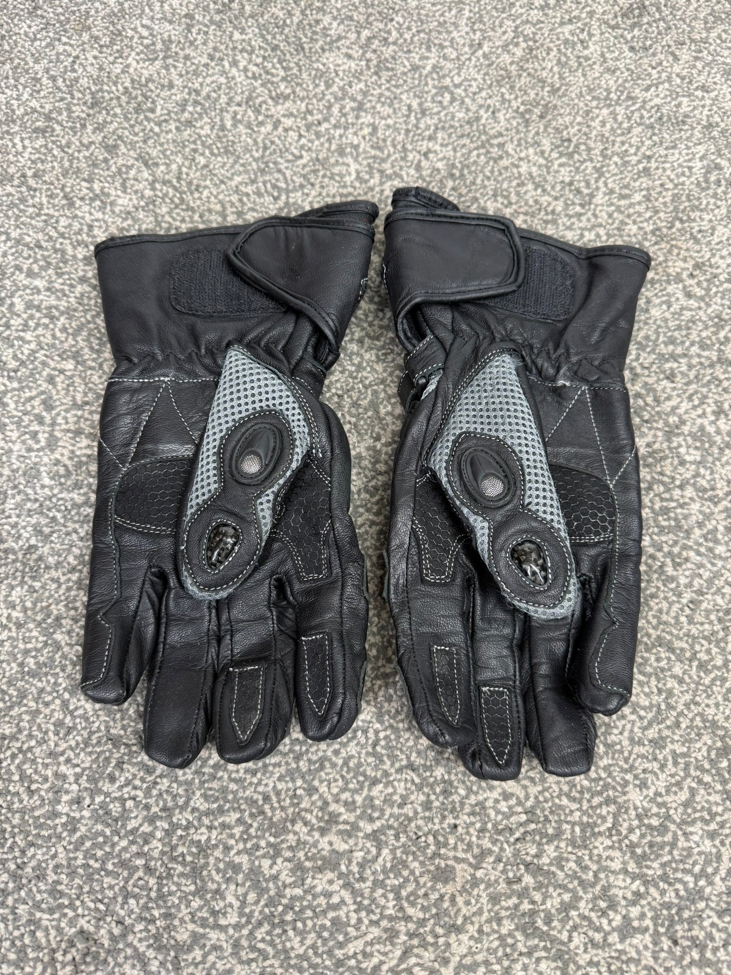 Crane Leather Motorcycle Gloves Thinsulate - Small