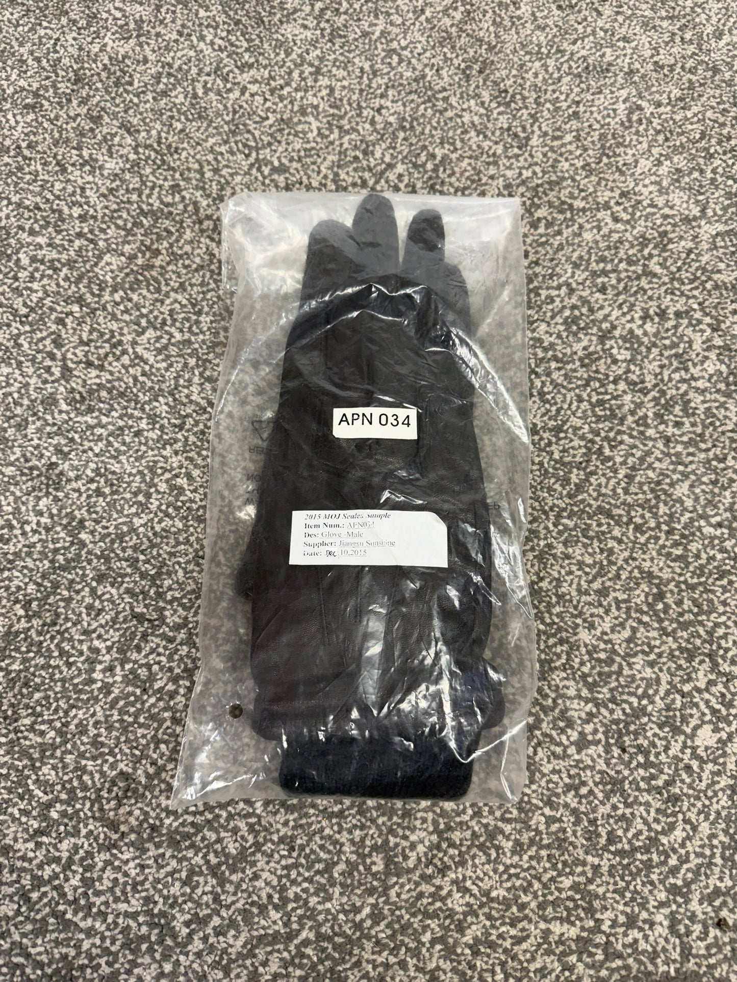 NEW Ex Police Leather Gloves Knitted Cuffs - Large Security Patrol